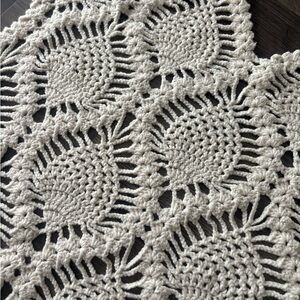 Crochet Patterned Throw Blanket